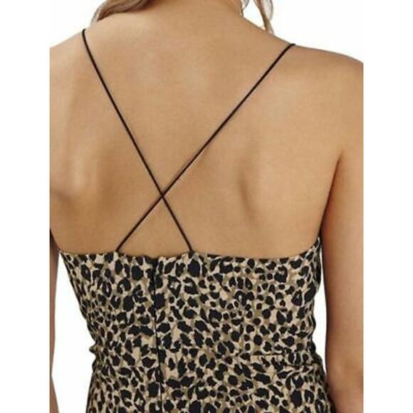 NWT Topshop Leopard Print Criss Cross Dress US 2 - Picture 5 of 6